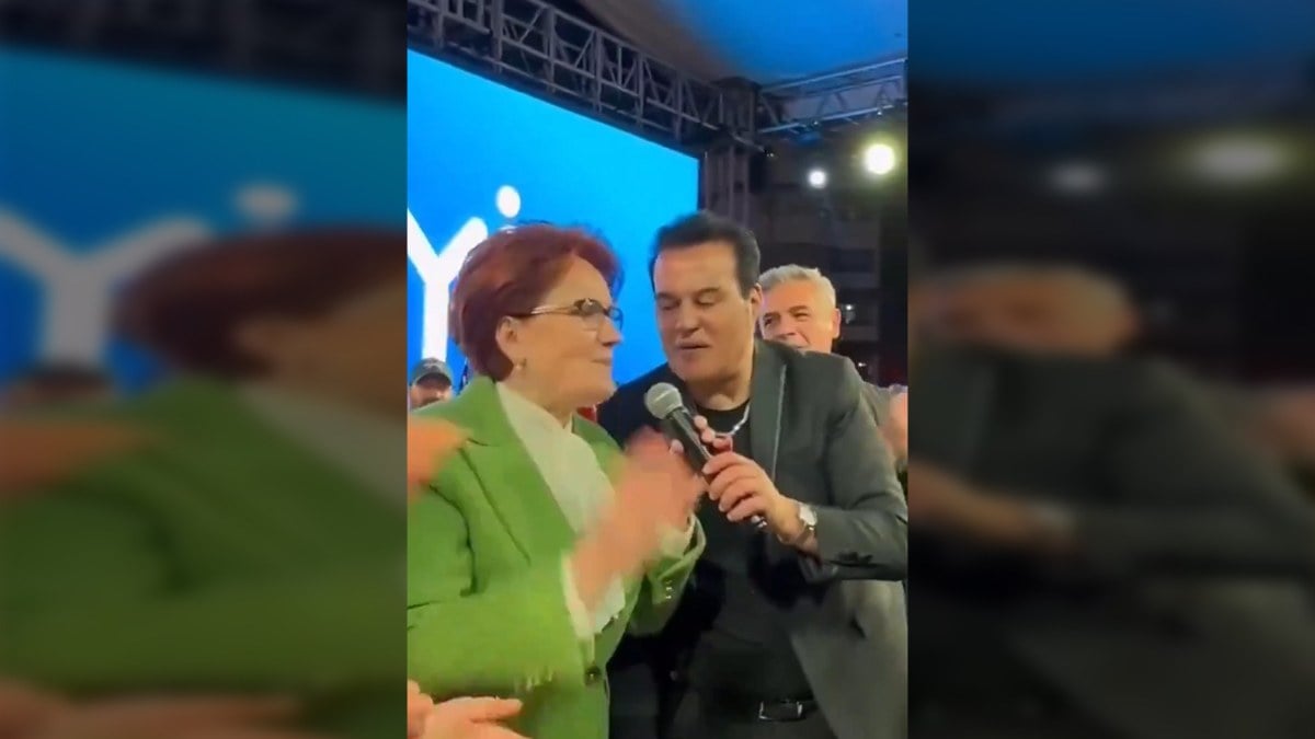 Meral Akşener, Hakan Peker’e eşlik ederek şarkı söyledi