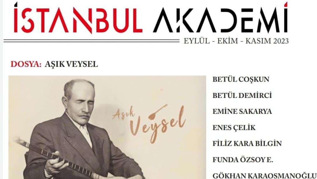 "İSTANBUL AKADEMİ" DERGİSİNİN 11. SAYISI YAYINLANDI - istanbul.meb.gov.tr