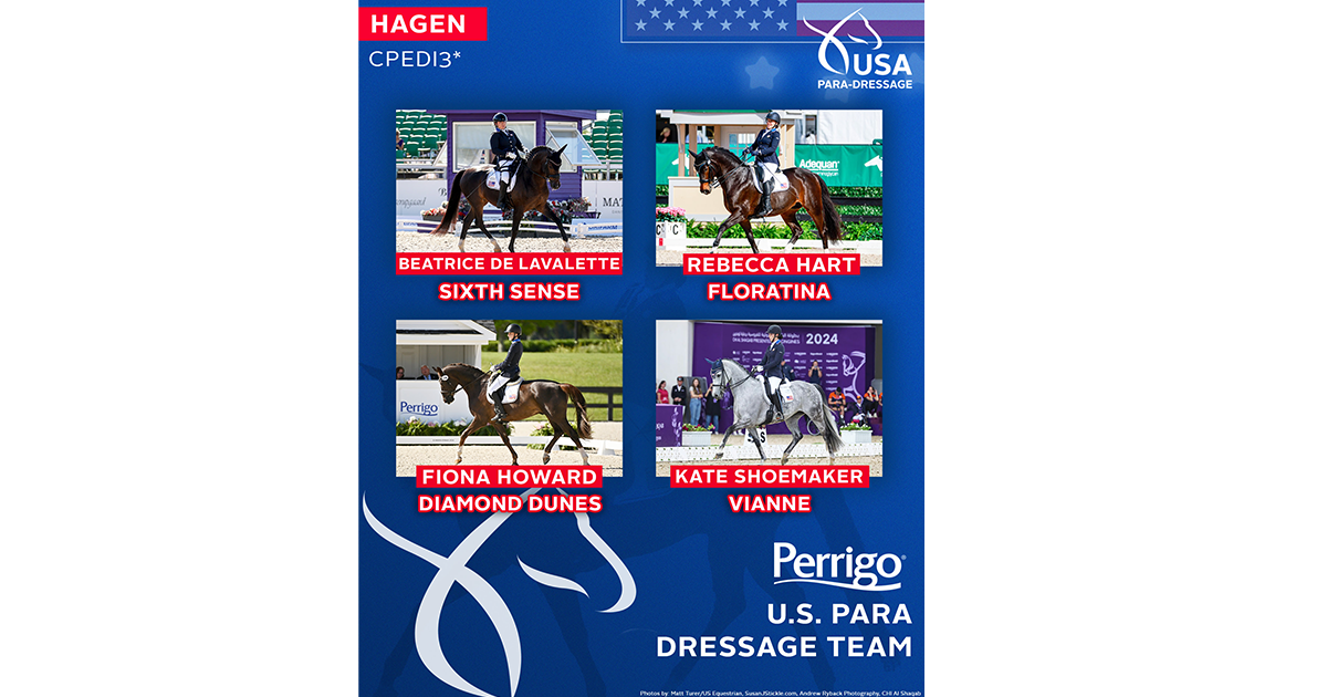 AB Equestrian, Hagen CPEDI3*’e Hazırlanan Perrigo ABD Para Dressage Takımını Açıkladı – DressageDaily